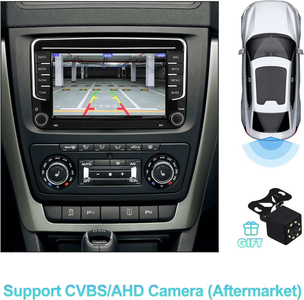 7 Inch 2+64G Android 14 Car Multimedia voor VW Golf MK5 Polo Passat Seat met Wireless CarPlay Android Auto 2 DIN Radio Bluetooth FM GPS WiFi