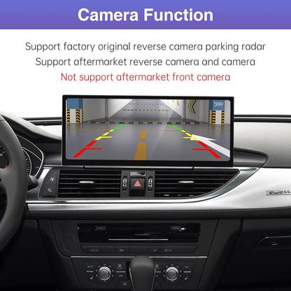 Road Top 12.3 Inch Autoradio Draadloos CarPlay Touchscreen voor Audi A6/A7 2016-2018 Jaar met MIB2-systeem, Autoradio Stereo Multimediascherm, Ondersteuning Draadloos Android Auto, Mirrorlink