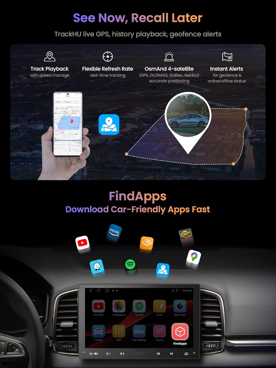 9" Autoradio 2 Din – Android Autoradio – Multimedia Systeem – Navigatiesysteem – Radio Speler – Draadloze CarPlay & Android Auto – DriveChat AI Assistent & GPS-Tracering