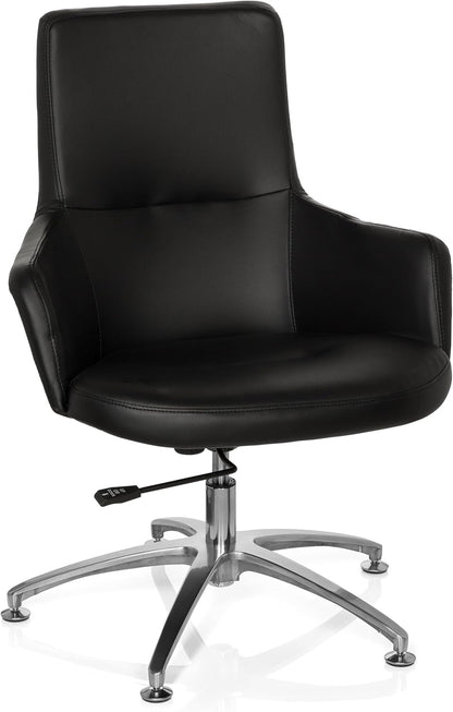 HJH Office Lounge/Recliner Chair, Shake 300 faux leather black