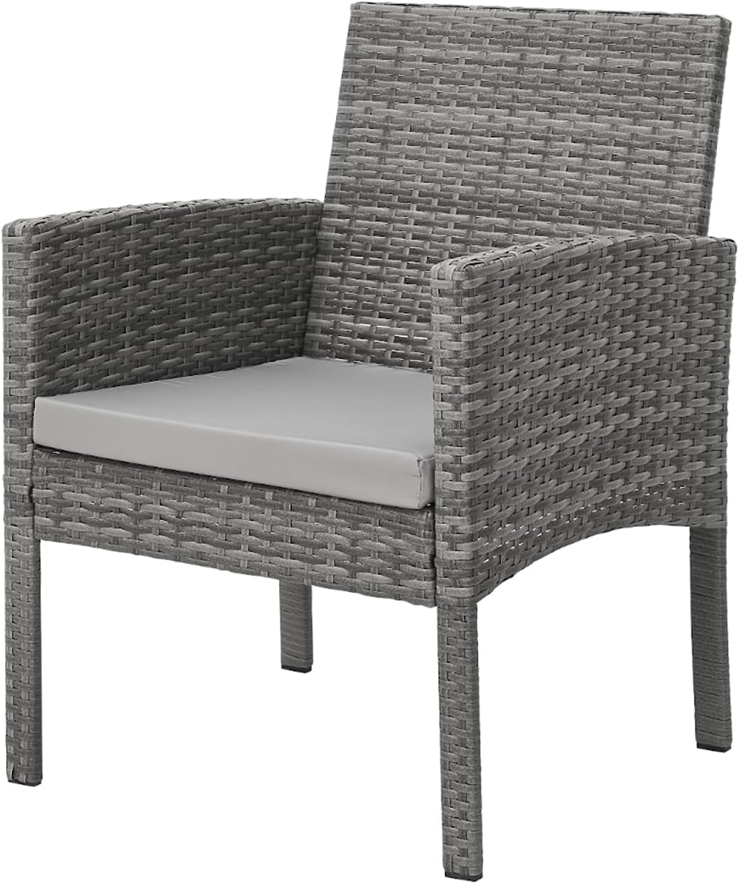 SVITA Brooklyn XL Poly Rattan Dining Set Lounge Set Garden Furniture Set Dining Table Grey - QUORE