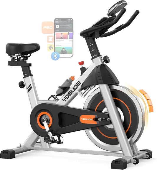 Magnetische Hometrainer – Ergometer Fiets – Indoor Bike – Fitnessfiets – Trainingsfiets – Stil Magnetisch Weerstandssysteem – LCD-Display met 7 Functies – Draagkracht 136 kg – Met Tablet Houder