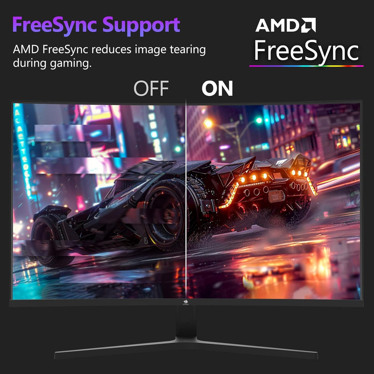 Z-Edge Gaming Monitor Curved 27'' 300Hz (DP1.4*2), 1ms, FHD, FreeSync, 240Hz (HDMI2.0*2), 16:9 LED Gaming Monitor, Adjustable Tilt, HDR, VA, 3000:1, RGB VESA 100*100mm(DP Cable Included)