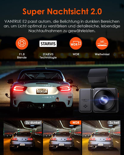 Dashcam – Autocamera – Auto Camera – Dashcam Voor En Achter – Dubbele Lens – 1944P Voor En Achter – 5GHz Wifi En WDR Nachtzicht