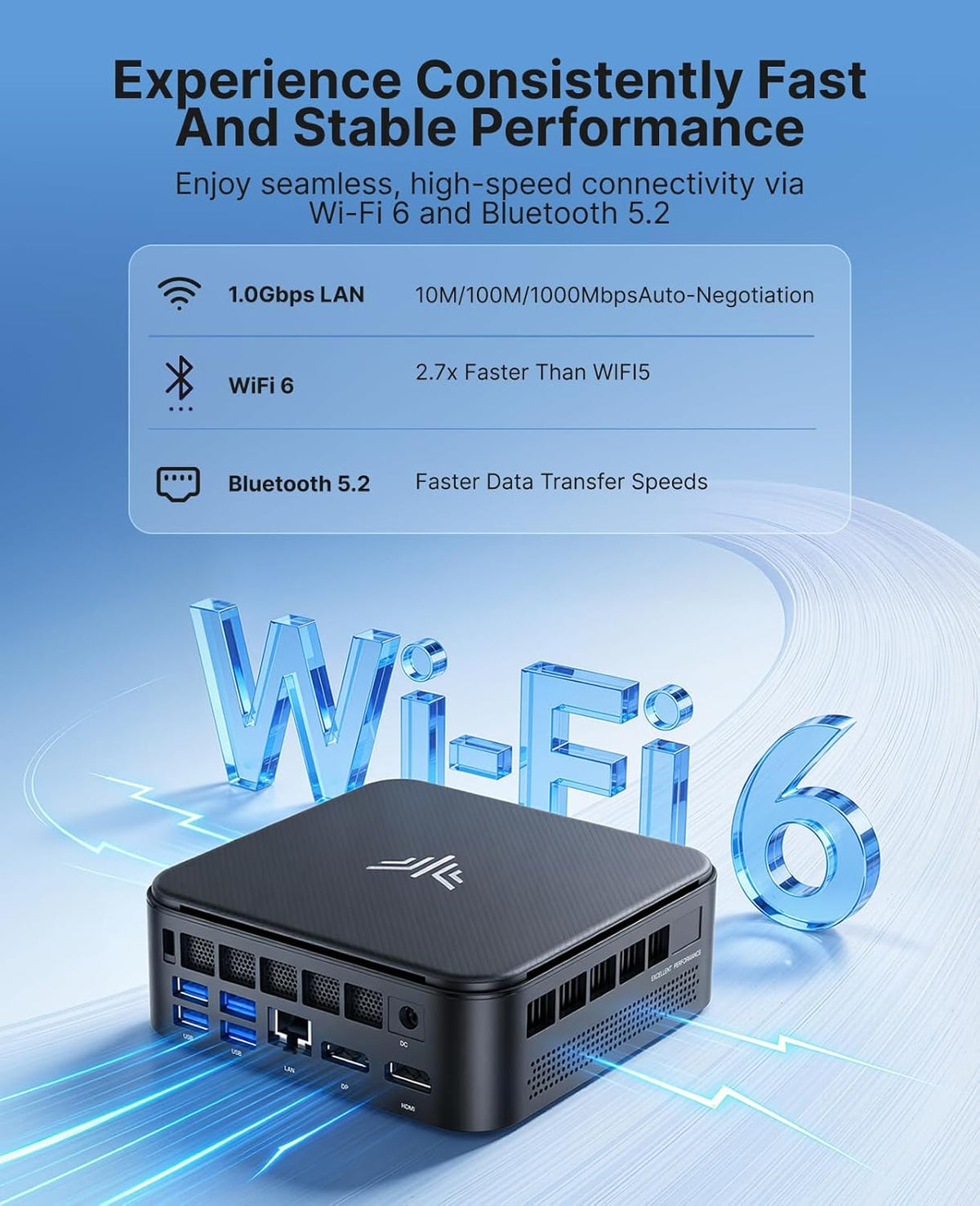 NiPoGi E3B Mini PC W-11 PRO AΜD Ryzen Embedded V2748 (8C/16T, MAX 4,3 GHz) 16GB DDR4 512GB M.2 2280 SSD, Triple 4K UHD (Type-C + HDMI 2.0 + DP1.4) / WiFi 6 / BT5.2 Mini Computer Bureau Multimedia