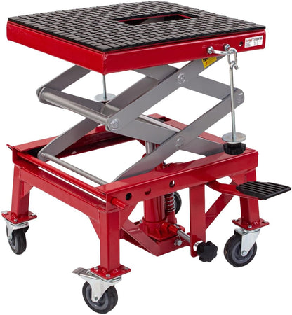 KATSU Motorfiets Hydraulische Schaarlift Motorbike Lift Stand met Wielen 300lbs Max Hefvermogen 161243
