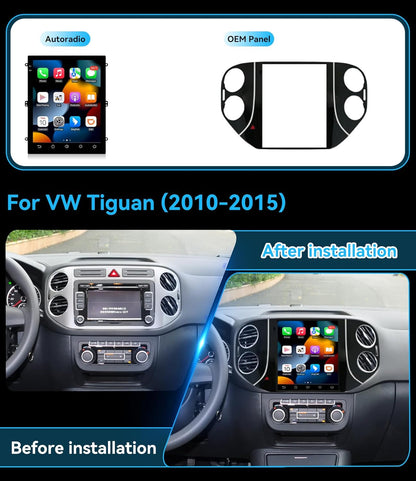 Autoradio VW Tiguan – Multimedia Speler – 2-DIN Navigatiesysteem – Android Auto Radio – DAB+ Audio – 9,7 Inch Touchscreen – Android 14 Quad-Core Processor – Wireless CarPlay & Dual Band WiFi