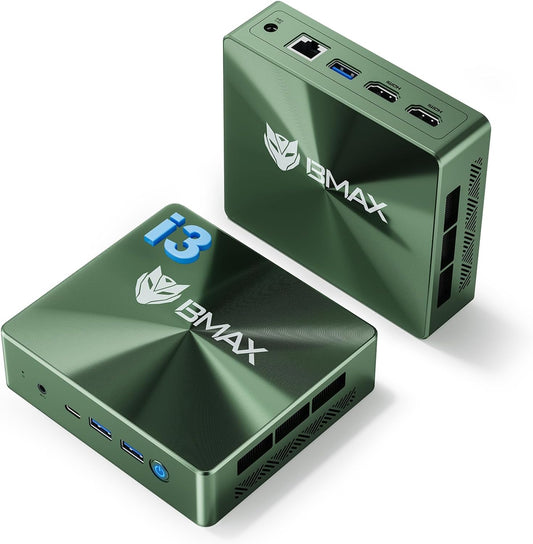 BMAX Mini PC B6 Plus, Intel Core i3-1000NG4 (overtreft N150/N95, tot 3,2 GHz), 12 GB LPDDR4 RAM 512 GB NVMe SSD W-11 Pro, 4K 3-display HDMI/USB-C, wifi, BT mini-computer voor kantoor, thuis, bedrijf