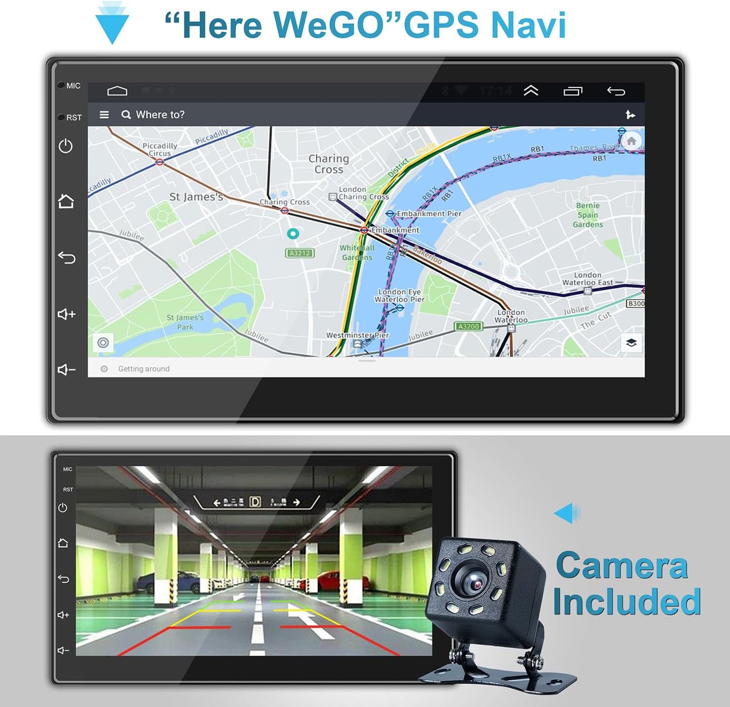 Android Autoradio – Auto Stereo – Multimedia Speler – 2 DIN Radio – Autoradio Met Navigatie – 7 Inch 1080P HD Touchscreen – CarPlay & Android Auto