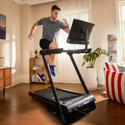 YESOUL T3 Plus Treadmill – 10% Automatic Slope, 21.5 Inch Full HD Touch Display, Swivel Screen, 6W Speaker, Brushless Motor, Foldable, Quiet, App Compatible - QUORE