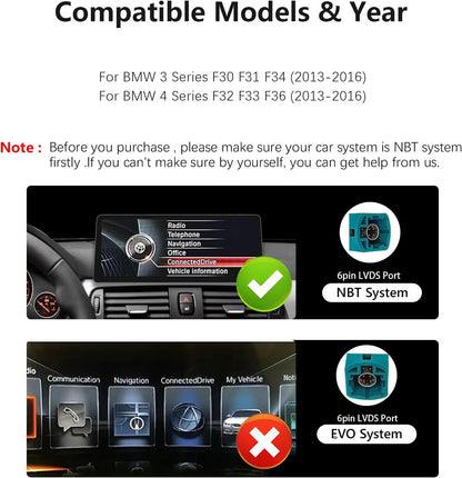 Ultra schmal 12,3 Zoll 1920 * 720 Android Auto für BMW 1/2/3/4 Serie F20 F30 NBT Carplay Auto Radio Multimedia Player Stereo Touchscreen Bluetooth (Linux NBT System)