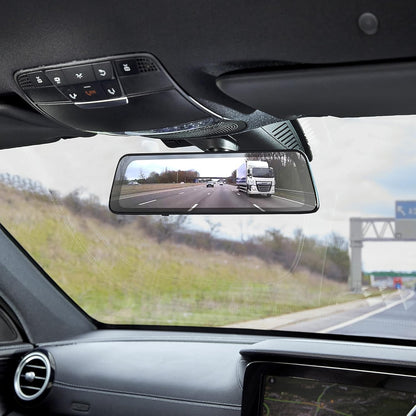 Road Angel Halo View 2K - Dubbele 1440p randcamera, achteruitkijkspiegel, met 1080p achteruitrijcamera, 10 inch touchscreen, nachtzicht, geïntegreerde wifi, echte parkeermodus, zwart