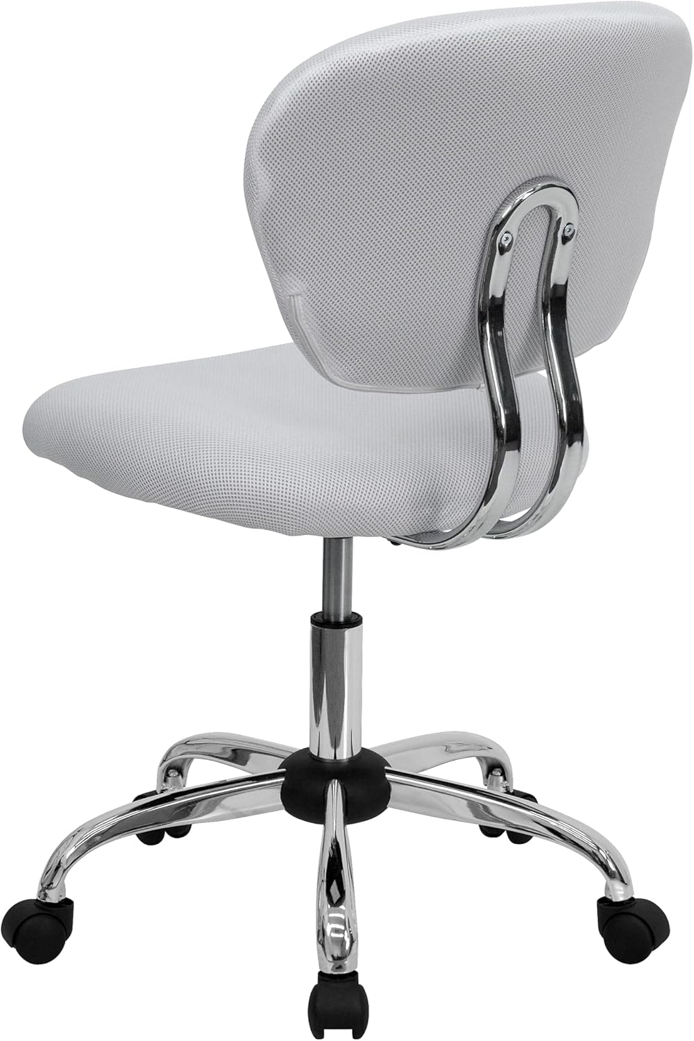 Bureaustoel – Bureaustoel Met Wieltjes – Bureaustoel Draaibaar – Thuiswerkstoel – Office Chair Wit – Mid-rugleuning Van Ademend Mesh – Verstelbare Zithoogte Pneumatisch
