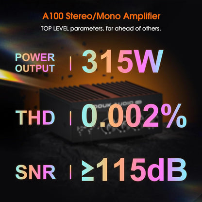 Douk Audio A100 TPA3255 versterker, 300 watt x2 digitale vermogensversterker, stereo/mono-kanaal, SUB-versterker voor thuisluidsprekers/subwoofer