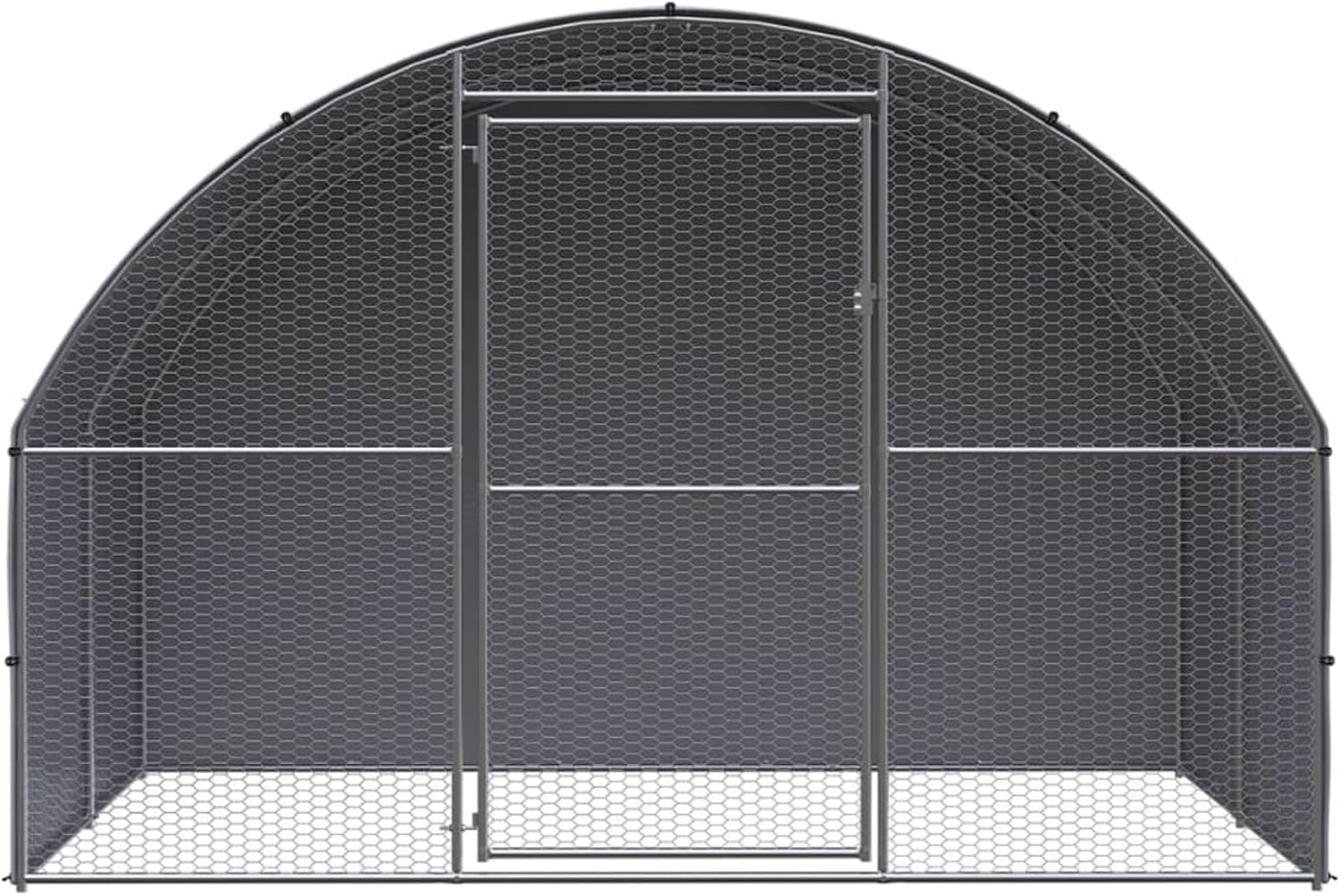 Gecheer Outdoor Chicken Coop 3 x 2 x 2 m Galvanized Steel, Large Outdoor Enclosure Weatherproof for Chickens and Small Animals - QUORE