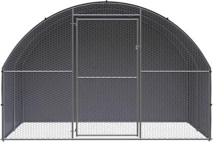 Gecheer Outdoor Chicken Coop 3 x 2 x 2 m Galvanized Steel, Large Outdoor Enclosure Weatherproof for Chickens and Small Animals - QUORE