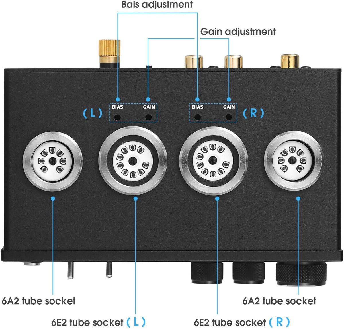 HiFi 6E2 Buizenvoorversterker Phono Preamp voor MM/MC Platenspelers Hoofdtelefoonversterker