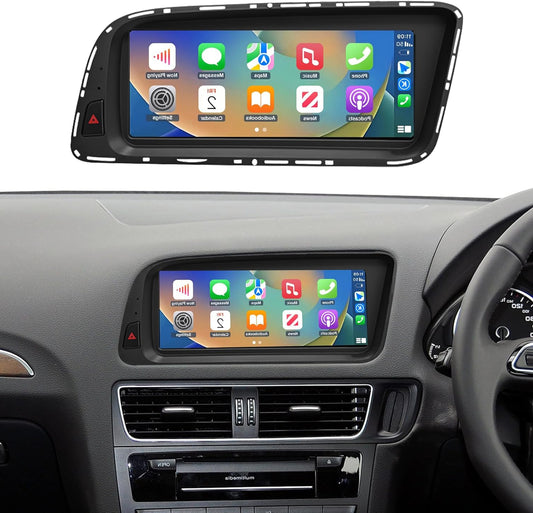 Road Top 8.9 Inch Car Radio Wireless CarPlay Touch Screen for Audi Q5 2009-2017 Year with 3GMMI, Car Radio Stereo Multimedia Screen, Support Wireless Android Auto, Navigation, Mirrorlink - QUORE