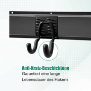 Gereedschapsrek - Gereedschapwand - Gereedschaphouder - Wandhouder - voor Tuingereedschap - Elektrisch Gereedschap - met 4 Paneele - 9 Haken - Veelzijdige Haakconfiguratie - Robuust - voor Garage - Tuin - 162 cm - Zwart