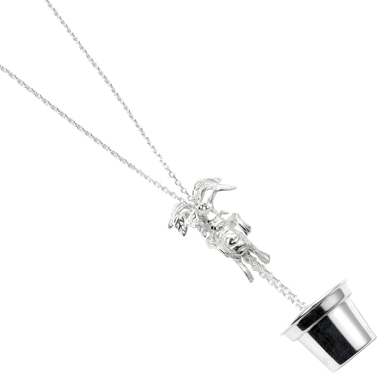 Harry Potter Mandragora met pot Halsketting zilverkleurig Fan merch, Film