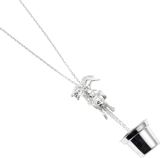 Harry Potter Mandragora met pot Halsketting zilverkleurig Fan merch, Film