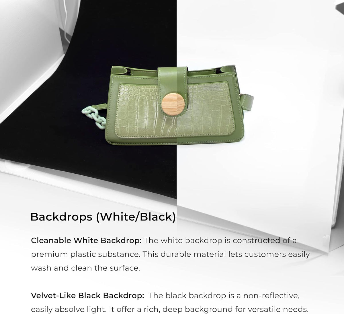 Opvouwbare Fotostudio – Lightbox – Fotobox – Productfotostudio – Draagbare Studio – 25 Inch – Dimbare LED-Verlichting Met Halo Bars En CRI 97+