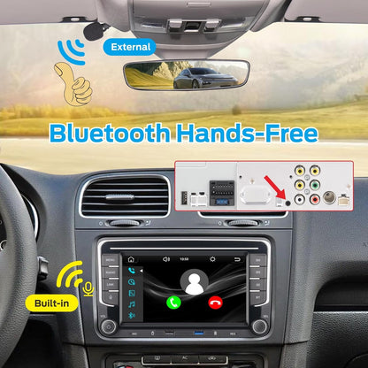 Autoradio – Auto Radio – Car Audio – 1-DIN Radio – Bluetooth – Snelle Linux Boot – Draadloze CarPlay & Android Auto
