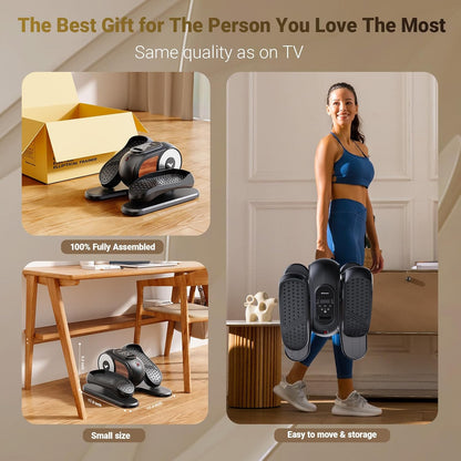 Mini Elliptical Trainer – Mini Crosstrainer – Fietstrainer – Stepper – Hometrainer – Met Afstandsbediening – 12 Snelheidsstanden & Stil ontwerp