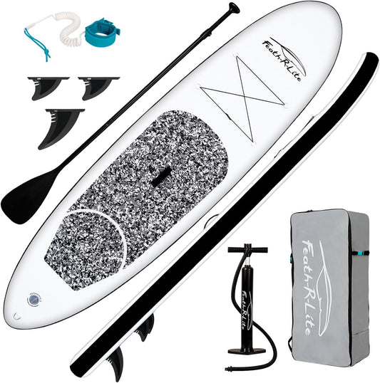 FunWater Opblaasbaar stand-up paddleboard, surfplank, SUP compleet paddleboard, accessoires, verstelbare peddel, pomp, reisrugzak, lijn, waterdichte tas, peddelboard voor volwassenen