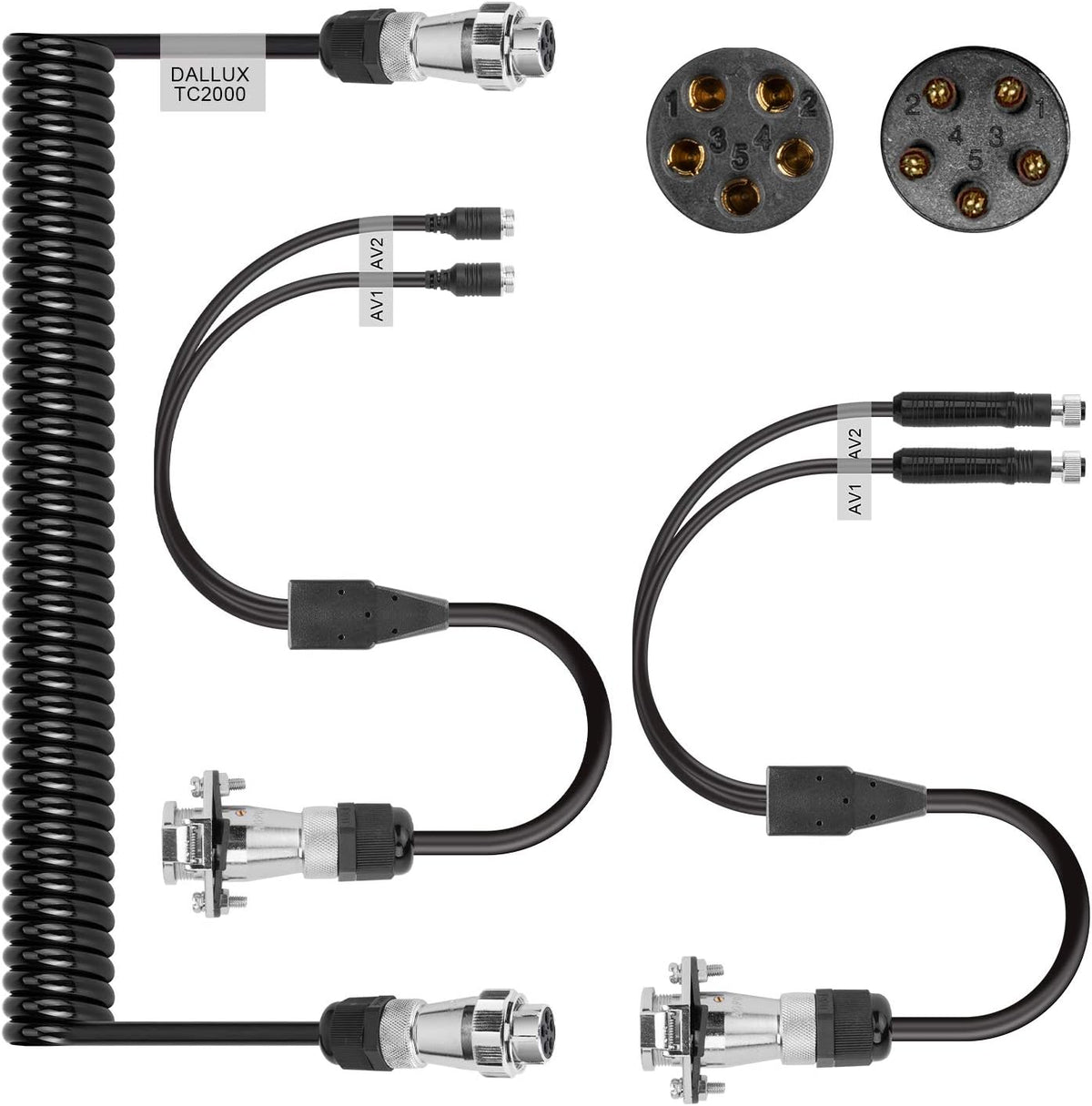 Zware Voertuig Coil Trailer Kabel met 2 Kanaals 4 PIN AV Connector Disconnect Kit voor Truck Caravan Motor home Backup Beveiligingscamera Monitor Systeem