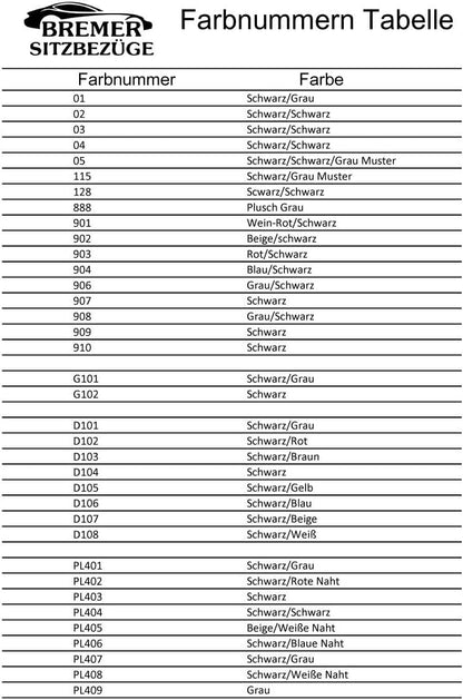 BREMER SITZBEZÜGE Autostoelhoezen van kunstleer, compatibel met VW Golf 6, bestuurder en passagiers vanaf 2008-2013, textielleer, set autostoelhoezen, set van 2 stuks in zwart/rood