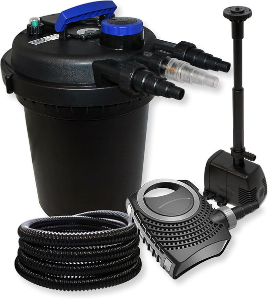 Vijverfilterset – Vijverpomp – Vijverzuivering – Vijveraccessoires – Biofilter – 6000 Liter Capaciteit – 11 W UV-C Zuivering