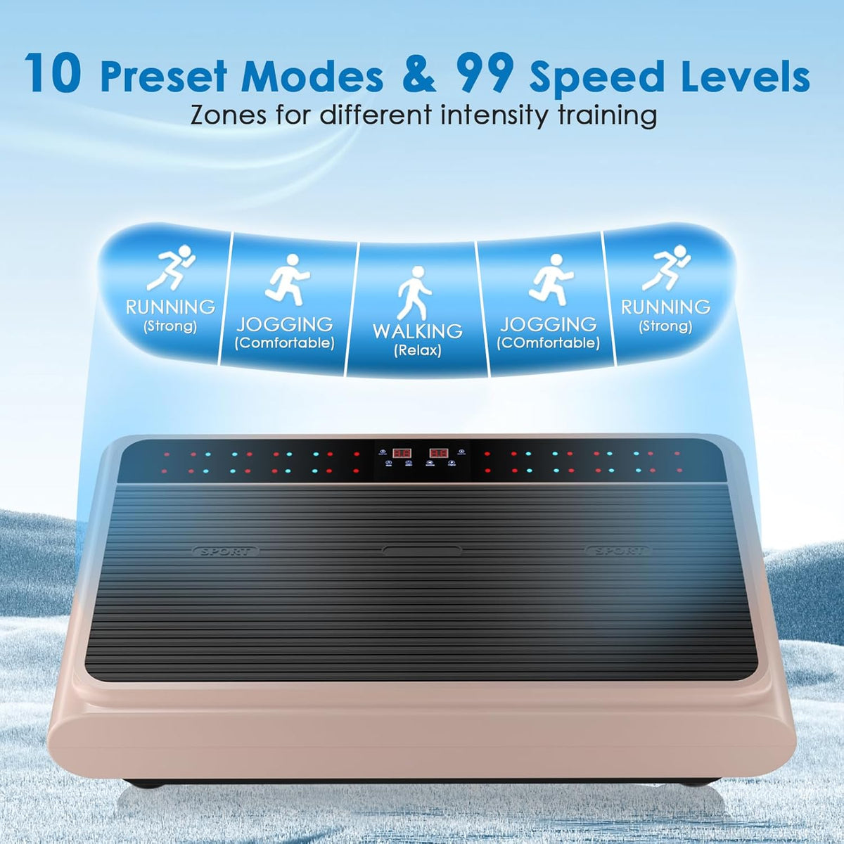 RINKMO Full Body Vibration Plate Training Machine, Fitness Platform with Resistance Bands, Bluetooth Speaker for Home Training Equipment and Loss of - QUORE