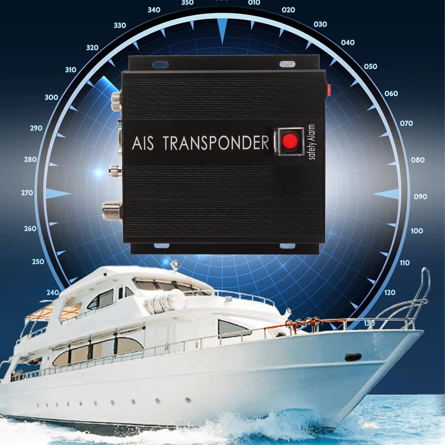 AIS Transceiver, 156.025 Tot 162.025MHz DSC Ontvangst Marine Dual Channel AIS Ontvanger Transponder met GPS Ontvanger, 3 Mode, Uitgerust met SOS Veiligheidsknop