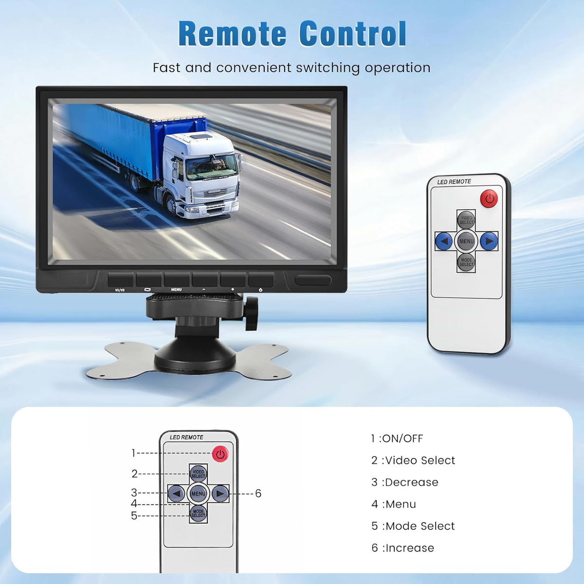 Achteruitrijcamerasysteem met dubbele achteruitrijcamera, 7 inch monitor 2 split-beeldscherm, waterdicht, nachtzicht HD, achteruitrijcamera's auto voor vrachtwagen, camper, trailer, auto, 12 V