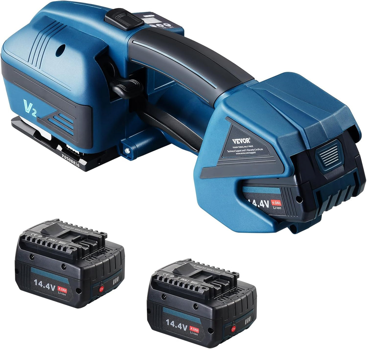 VEVOR Electric strapping tool for PP and PET strapping strips, width from 1 cm to 1.5 cm, automatic strapping machine, tension 600 N-3200 N, for pallet packaging