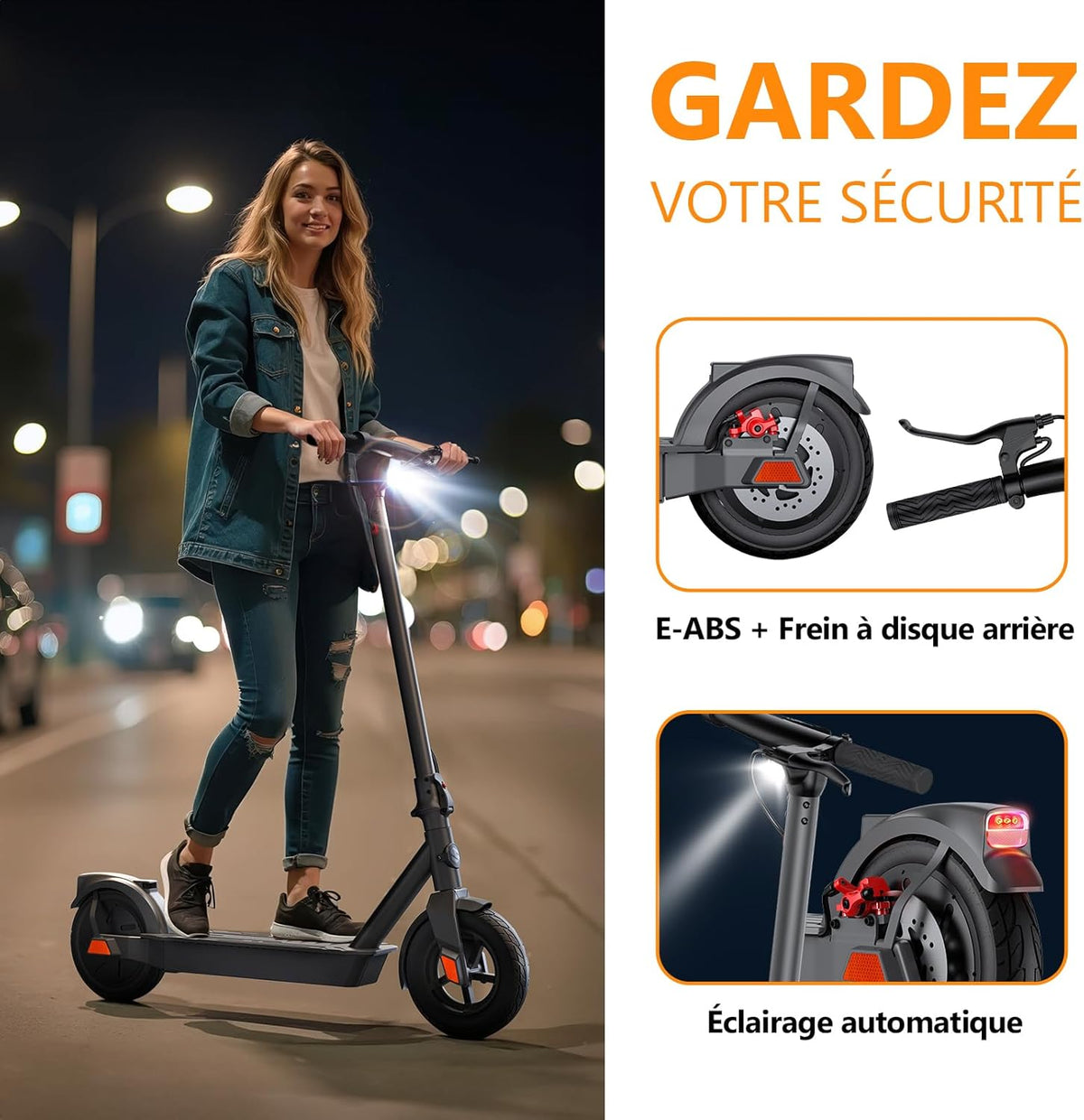 SISIGAD Elektrische step voor volwassenen, 10 inch, elektrische step met app, maximaal bereik 42 km accu 36 V 10,4 Ah opvouwbare elektrische step met maximale snelheid 25 km/u, motor 350 W, met