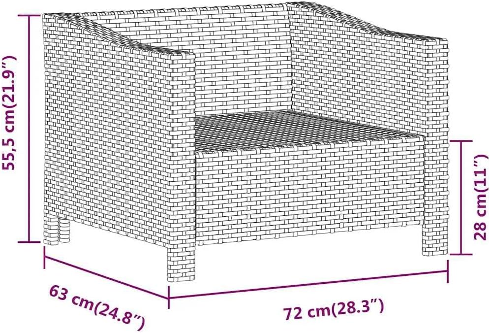 Tuinstoel – Tuinfauteuil – Loungestoel – Buitenstoel – Verstelbare Tuinstoel – Poly Rattan – Weerbestendig Met Kussens