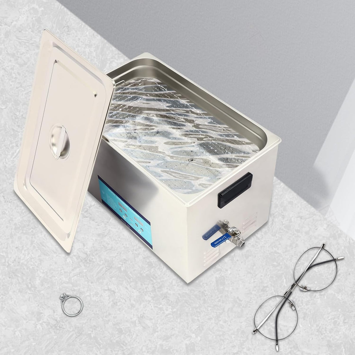 Ultrasoonreiniger – Ultrasoon Reinigingsapparaat – Brillenbad – Sieradenreiniger – Kunstgebit Reiniger – Grote Capaciteit 30L – 40 kHz Met Verwarming & Digitale Timer