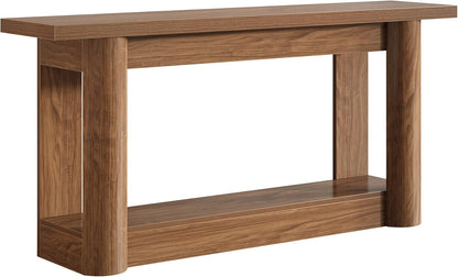 Tribesigns Console Table, Narrow Hallway Table, Long Sofa Table Behind the Sofa, 2-Step Entrance Table, Side Table for Hallway, Entrance, Living Room, Rustic Brown
