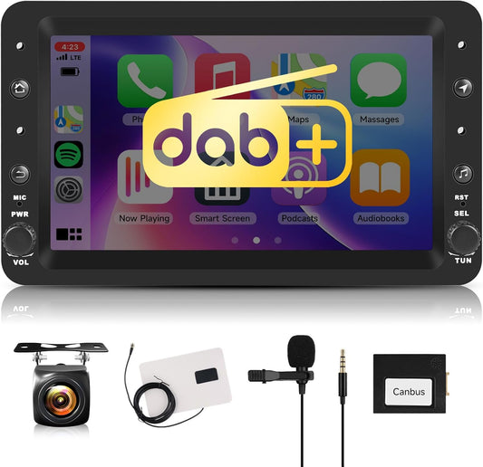 DAB+: 2G + 64G Android Car Radio for Alfa Romeo 159 2004-2011 7 inch Touch Screen, Wireless Carplay Car Radio with Android Car Navi GPS WiFi Mirror Link Bluetooth FM/RDS/DVR/EQ/SWC Rear View Camera - QUORE