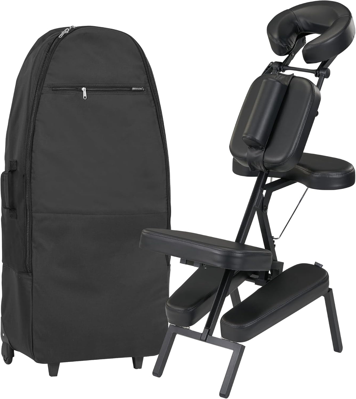 Master Massage Apollo Inklapbaar massagestoelpakket met draagtas, 46485EU zwart mobiele massagestoel, groot