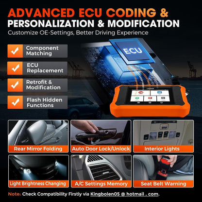 LAUNCH X431 Creader Elite 2.0 OBD2 Diagnostisch Hulpprogramma voor BMW/voor Mini/voor Rolls Royce Zelfde Functie als LAUNCH X431 Diagnostisch Hulpprogramma, Volledige Systeem, 50 + Reset, Actieve Test - QUORE