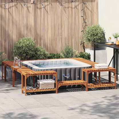 vidaXL Hot Tub Environment Brown 250 x 250 cm - QUORE