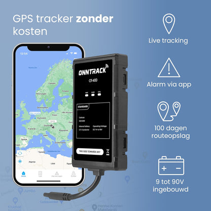 400 GPS-tracker | Ingebouwde tracker | Levenslang gratis tracking | Tracker voor auto | Peilzender | Werkt zonder abonnement