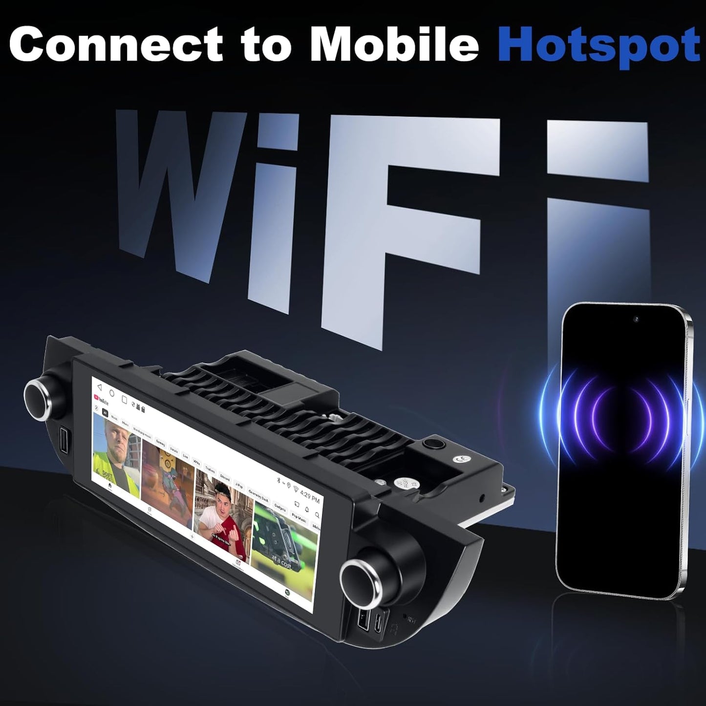 Autoradio Fiat 500 – Auto Stereo – Multimedia Speler – Navigatie Systeem – Autoradio DAB – Android 13 Systeem – Draadloze CarPlay & Android Auto – Inclusief Achteruitrijcamera & Canbus Adapter