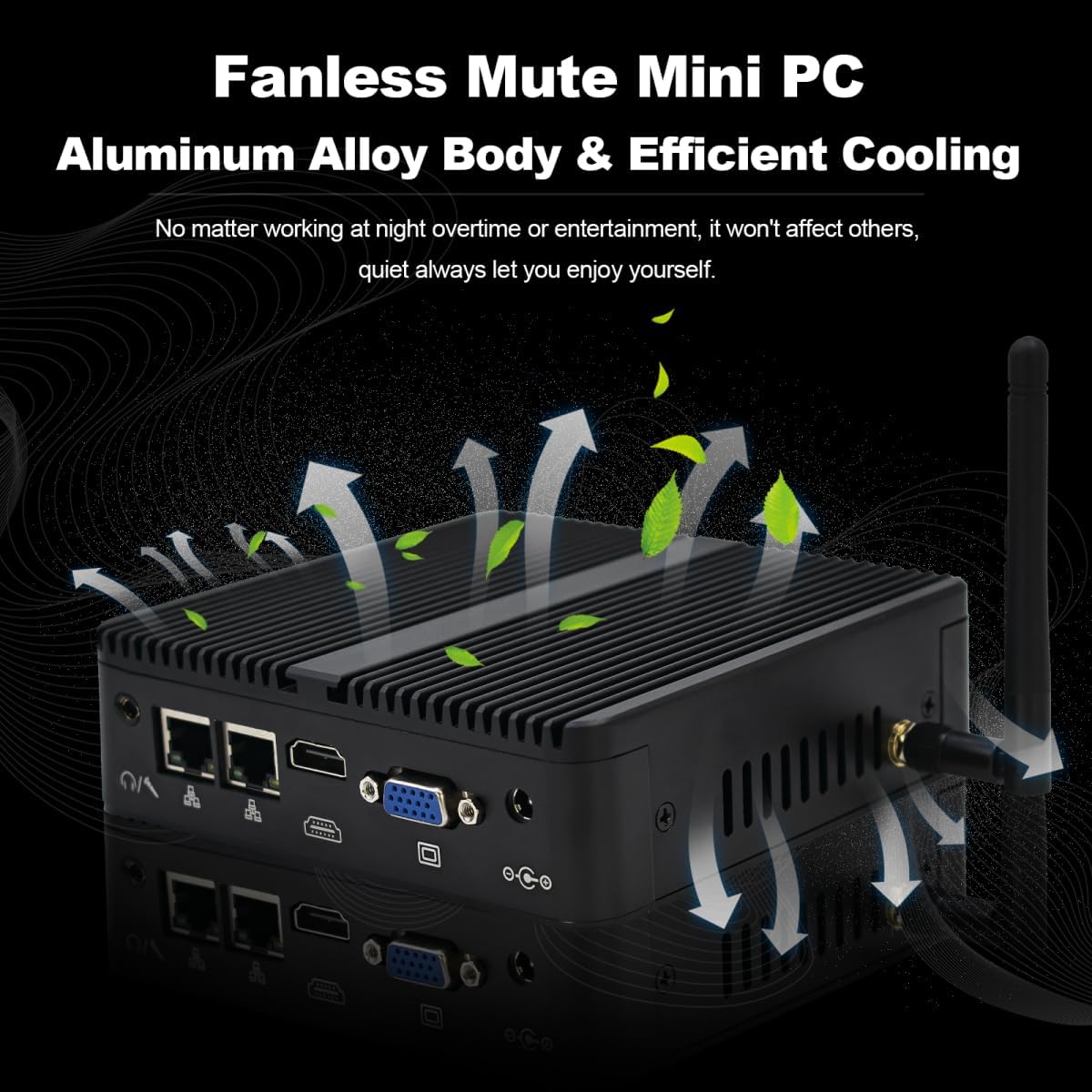 Mini PC – Mini Desktop – Compacte Computer – Industrie PC – Embedded PC – Intel N100 8GB RAM – 256GB SSD – Ventilatorloos – Dubbel Scherm
