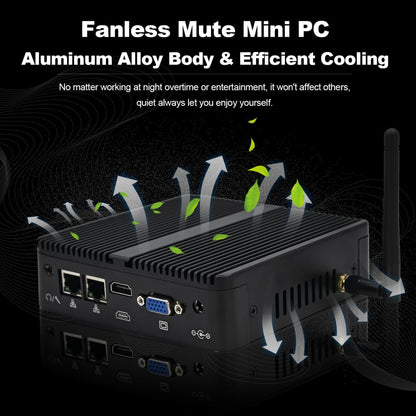 Mini PC – Mini Desktop – Compacte Computer – Industrie PC – Embedded PC – Intel N100 8GB RAM – 256GB SSD – Ventilatorloos – Dubbel Scherm