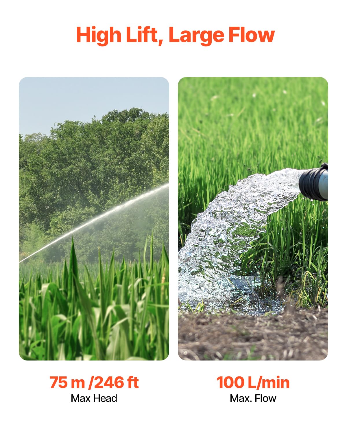 Diepbronpomp – Dompelpomp – Waterpomp – Putpomp – Fonteinpomp – 750 W Uitgangsvermogen – IP68 Waterdicht Met 20 m Kabel