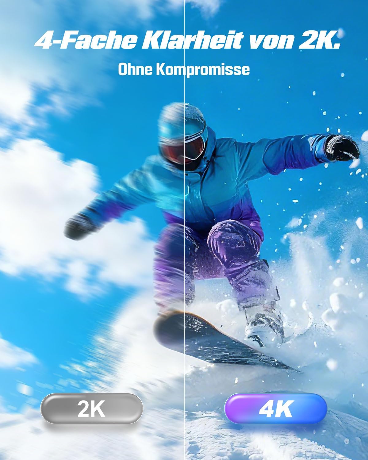 Actioncamera 4K met 64 GB SD, BodyCam-lichaamscamera Mini magnetische handsfree POV-camera met 360° draaibare clip, 30 m waterdichte behuizing voor skiën, helmcamera, vlog